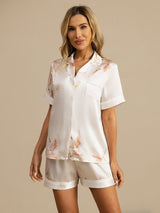 [Vit] SilkSilky-SE Short Sleeve Lapel Collar Dam Pyjama 001