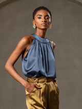 [Äkta Petrol] SilkSilky-SE Sleeveless Halter Dam T-Shirt 004
