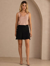 [Toscana] SilkSilky-SE Sleeveless V Neck Cami Toppar 003