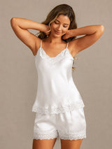 [Vit] SilkSilky-SE Spaghetti Strap V Neck Camisole Set 006