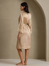 [Champagne] SilkSilky-SE 3/4 Sleeve Dam Morgonrock 002