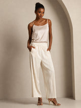 [Beige] SilkSilky-SE Spaghetti Strap Cami Toppar 005