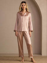 [Toscana] SilkSilky-SE Long Sleeve Lapel Collar Dam Pyjama 001