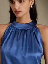 [Äkta Petrol] SilkSilky-SE Sleeveless Halter Dam T-Shirt 004
