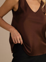 [Kaffe] SilkSilky-SE Sleeveless V Neck Cami Toppar 004