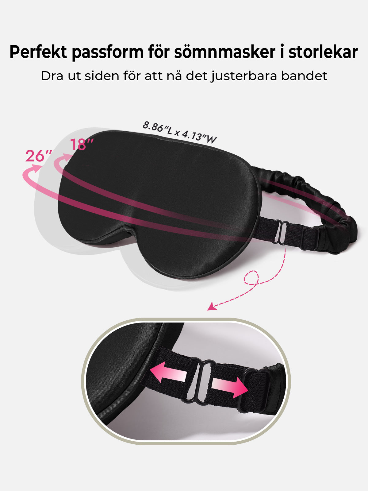 [Svart] SilkSilky-SE Rent Silke Eye Mask 004