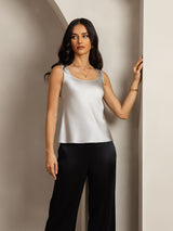 [Silver] SilkSilky-SE Sleeveless Cami Toppar 006