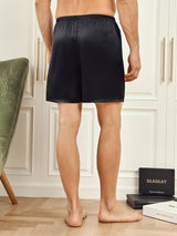 [Svart] SilkSilky-SE Men's Sleep Shorts 002