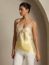 [Ljusgul] SilkSilky-SE Spaghetti Strap V Neck Cami Toppar 006