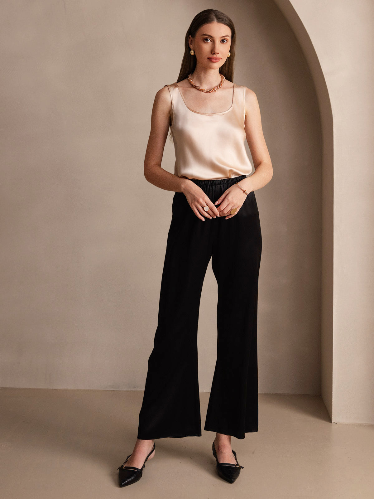 [Champagne] SilkSilky-SE 19Momme Silke Camisoles 007,