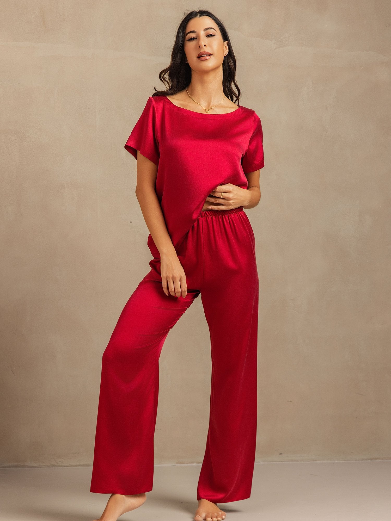 [Vin] SilkSilky-SE 19Momme Silke Womens Pajamas 001