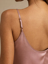 [Blek Mauve] SilkSilky-SE Spaghetti Strap Camisole Set 004