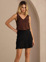 [Kaffe] SilkSilky-SE Sleeveless V Neck Cami Toppar 003
