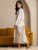 [Beige] SilkSilky-SE Long Sleeve Dam Morgonrock 002