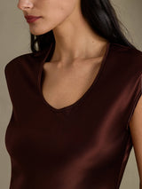 [Kaffe] SilkSilky-SE Cap Sleeve Klänning 004
