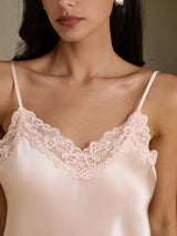 [Rosa] SilkSilky-SE Spaghetti Strap V Neck Cami Toppar 004