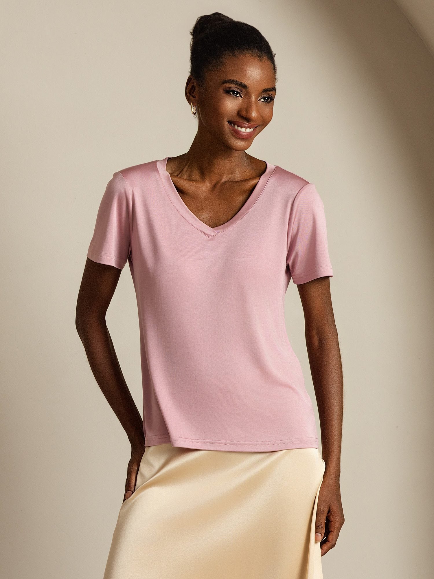 [BlekMauve] SilkSilky-SE Rent Silke Womens T-Shirt 001