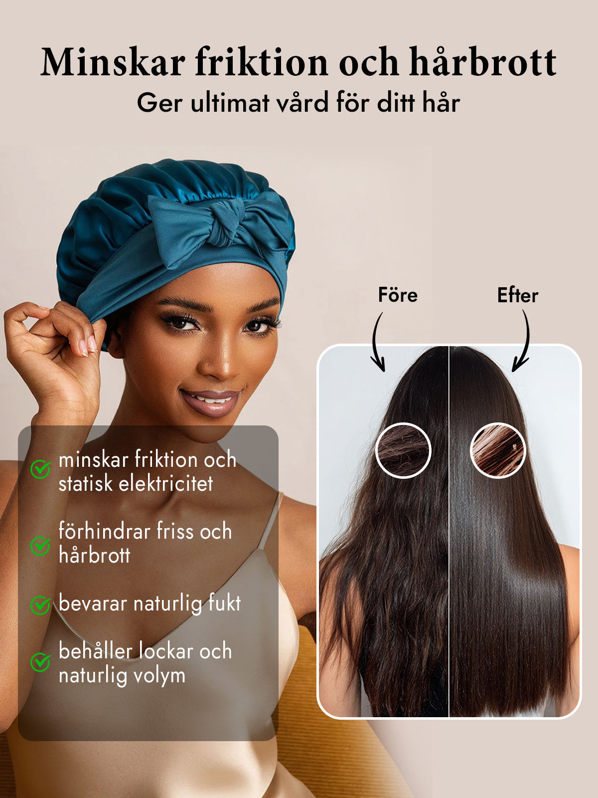 [Kungsblått] SilkSilky-SE Rent Silke Sleep Cap 003