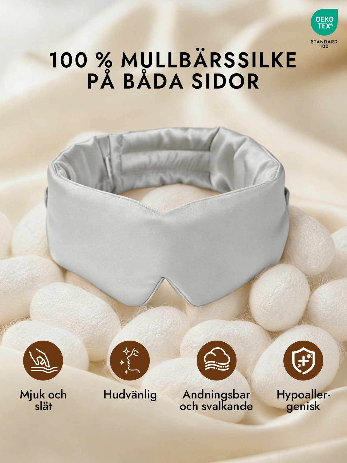 [Silver] SilkSilky-SE 19Momme Pure Silk Eye Mask 002