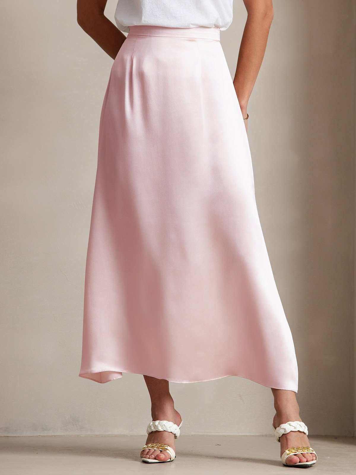 [Rosa] SilkSilky-SE 19Momme Silke Skirt 003