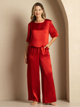 [Vin] SilkSilky-SE Half Sleeve Round Neck Dam Pyjama 003