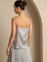 [Griffin Grå] SilkSilky-SE Spaghetti Strap Cami Toppar 002