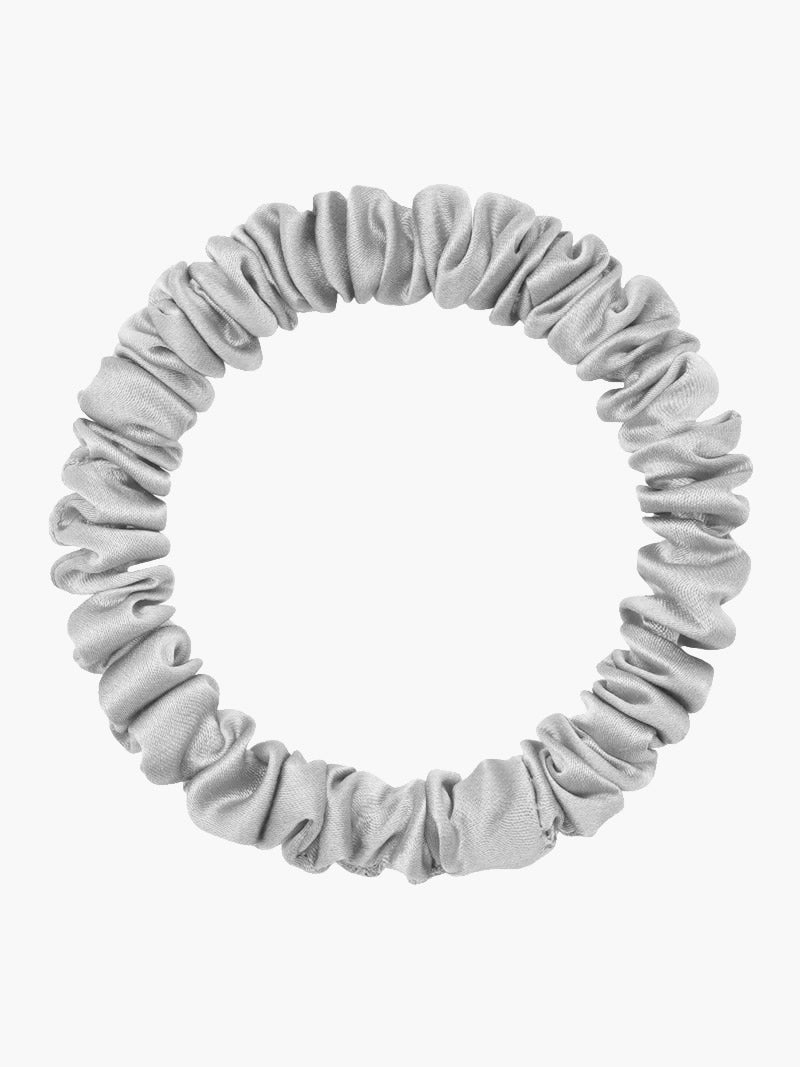 [Silver] SilkSilky-SE 19Momme Rent Silke Scrunchie 004