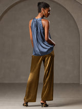 [Äkta Petrol] SilkSilky-SE Sleeveless Halter Dam T-Shirt 002