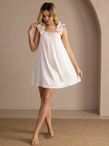 [Vit] SilkSilky-SE Sleeveless Square Neck Nattlinne 007