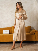 [Champagne] SilkSilky-SE Long Sleeve Dam Morgonrock 005