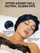 [Mörkblå] SilkSilky-SE Nattmössa 004