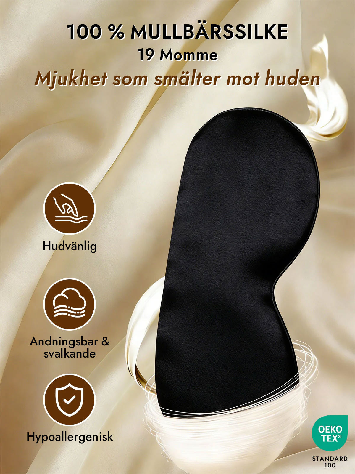 [Svart] SilkSilky-SE Ögonmask 003