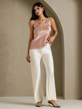 [Toscana] SilkSilky-SE Sleeveless V Neck Cami Toppar 006