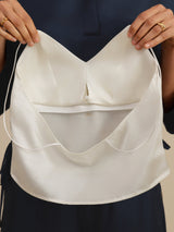 [Vit] SilkSilky-SE Spaghetti Strap V Neck Cami Toppar 005