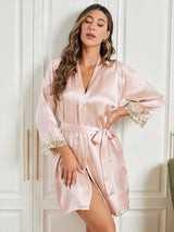 [Rosa] SilkSilky-SE 3/4 Sleeve Dam Morgonrock 004