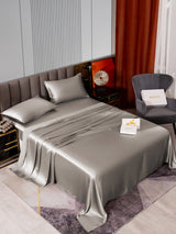 [Grå] SilkSilky-SE 22Momme Rent Silke Bedding Set 002,
