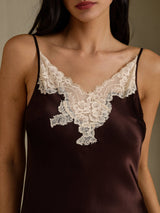[Kaffe] SilkSilky-SE Spaghetti Strap V Neck Nattlinne 004
