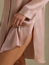 [Toscana] SilkSilky-SE Long Sleeve Lapel Collar Dam Sömnskjorta 005