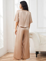[Champagne] SilkSilky-SE Half Sleeve Round Neck Dam Pyjama 005