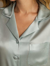 [Ljusblå] SilkSilky-SE Rent Silke Womens Pajamas 007,