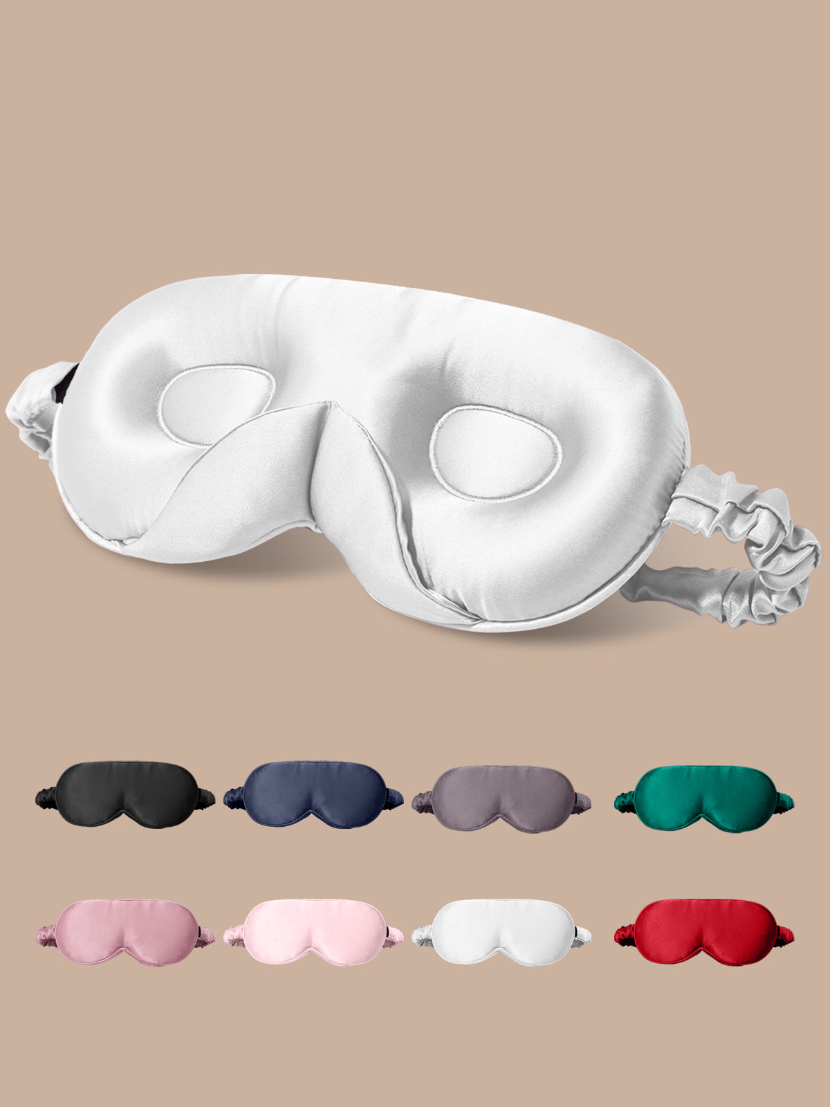 [Ljusgrå] SilkSilky-SE Rent Silke Eye Mask 001
