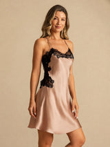 [Toscana] SilkSilky-SE Spaghetti Strap V Neck Nattlinne 005