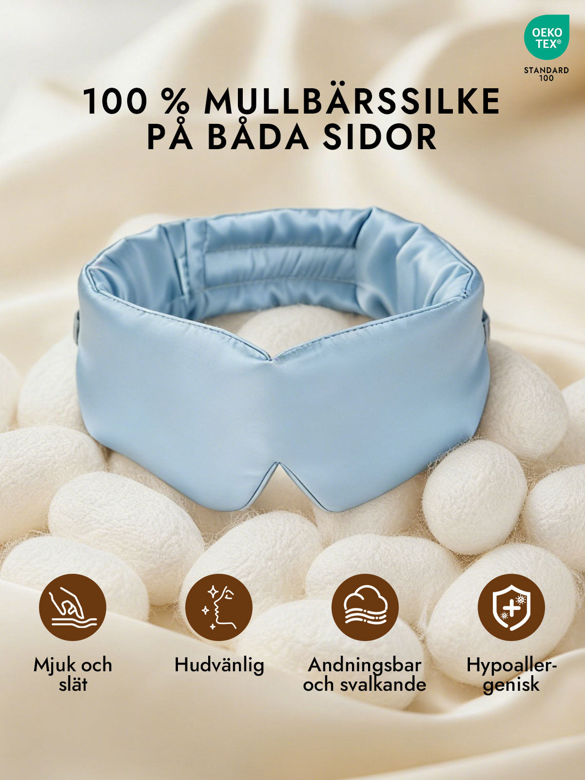 [Ljusblå] SilkSilky-SE 19Momme Pure Silk Eye Mask 002