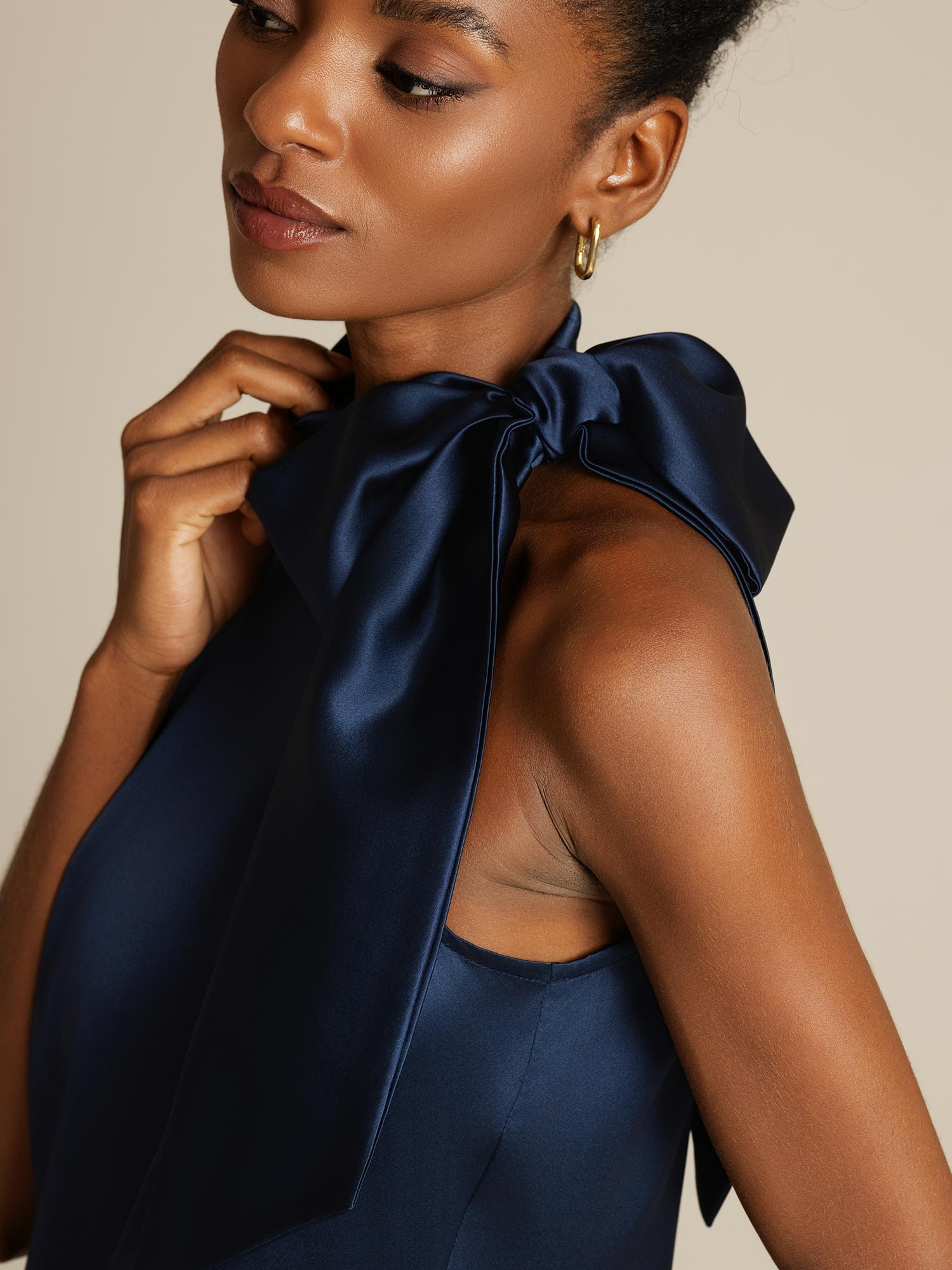 [Mörkblå] SilkSilky-SE 19Momme Silke Dress 004,