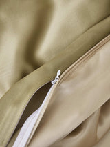 [Beige+Kaki] SilkSilky-SE 22Momme Rent Silke Bedding Set 006,