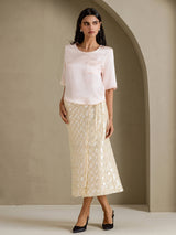 [Rosa] SilkSilky-SE Half Sleeve Dam T-Shirt 006