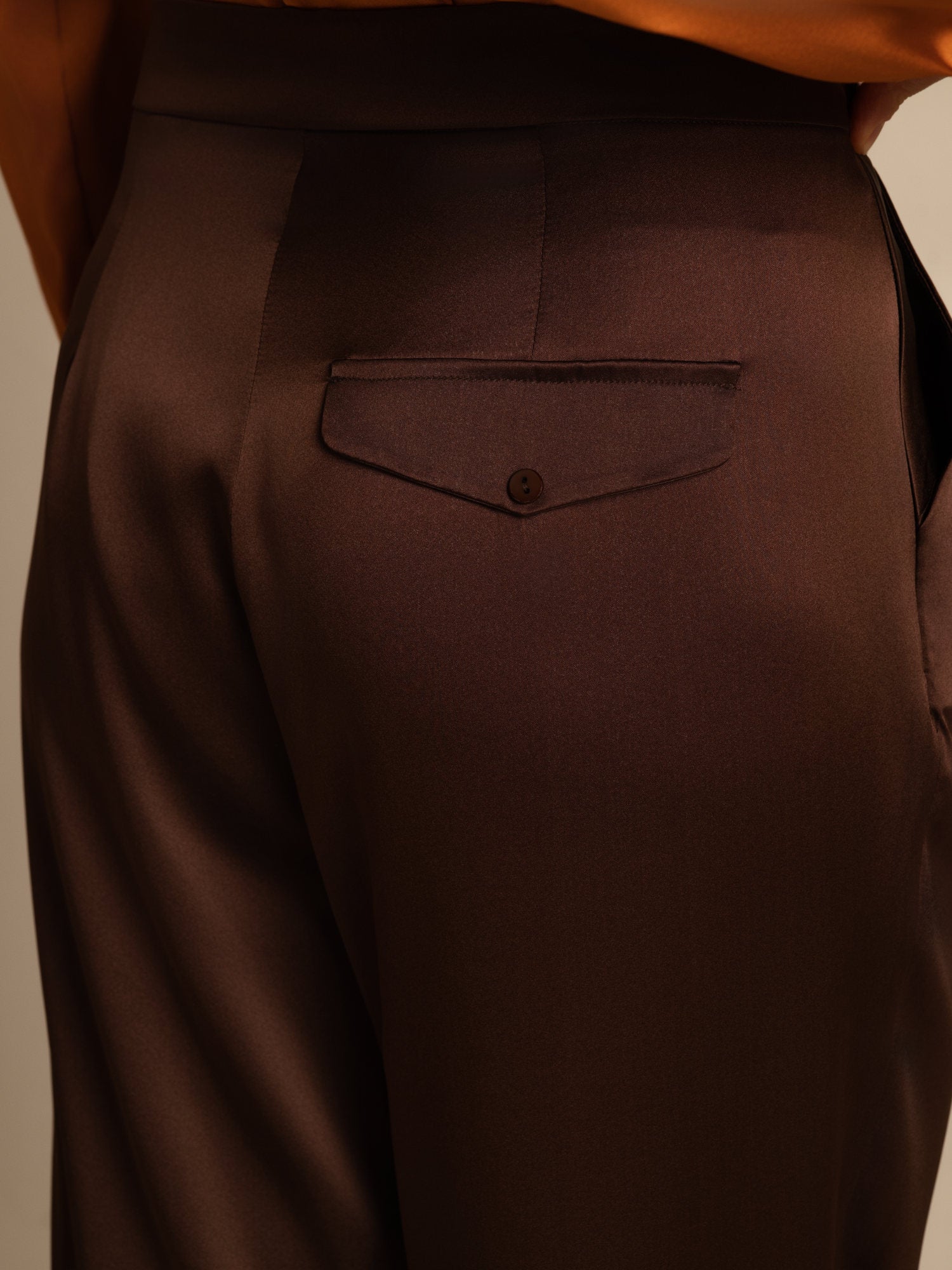 [Mörk Choklad] SilkSilky-SE 19Momme Silke Womens Pants 003