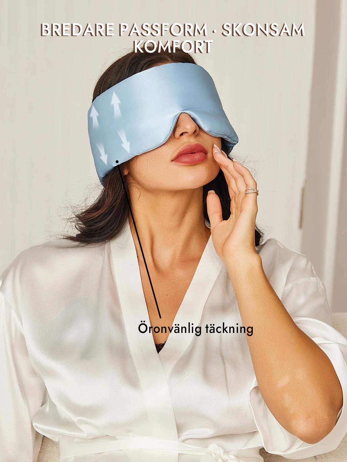 [Ljusblå] SilkSilky-SE 19Momme Pure Silk Eye Mask 005