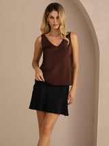 [Kaffe] SilkSilky-SE Sleeveless V Neck Cami Toppar 005