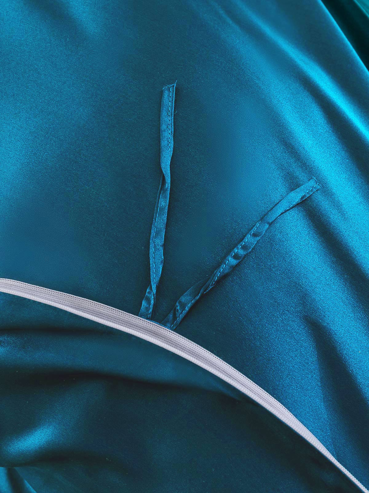 [Kungsblått] SilkSilky-SE 22Momme Rent Silke Bedding Set 007